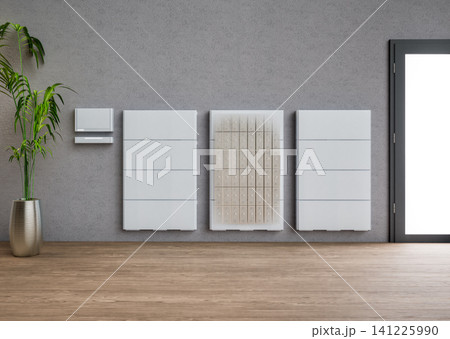 Group of home batteries or energy storage systems for residential used Group of home batteries or energy storage systems for residential used 141225990