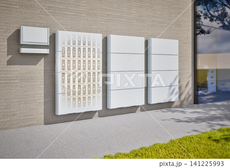 Group of home batteries or energy storage systems for residential used Group of home batteries or energy storage systems for residential used 141225993