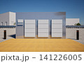 Group of home batteries or energy storage systems on wall outdoor 141226005