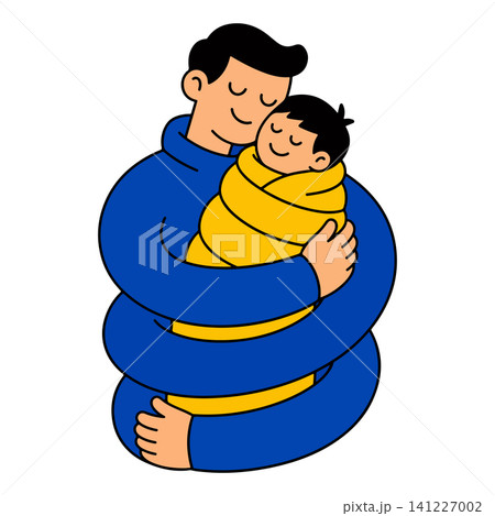 Father Hugging Baby Father Hugging Baby 141227002