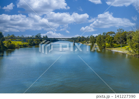 The Penrith Valley Bridge over the Nepean River from Emu Plains to Penrith 141227390