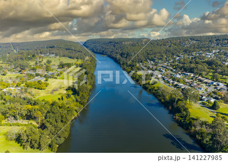 The Nepean River running between Penrith and the lower Blue Mountains 141227985