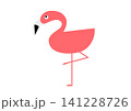 かわいいフラミンゴのイラスト 141228726
