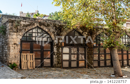 Traditional stone houses in old town Marmaris Turkey Traditional stone houses in old town Marmaris Turkey 141228757