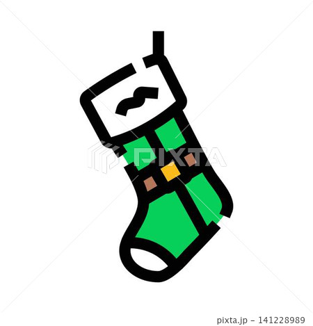Christmas stocking elf boot with belt buckle Christmas stocking elf boot with belt buckle 141228989