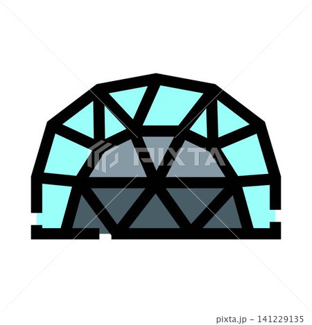 Geodesic dome structure icon displaying architectural design 141229135