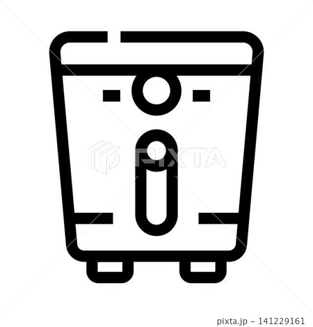 Air fryer kitchen appliance line icon concept Air fryer kitchen appliance line icon concept 141229161