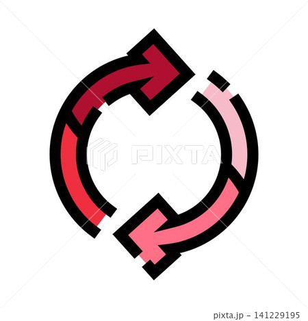 Refresh arrows symbol rotating in a circular motion 141229195