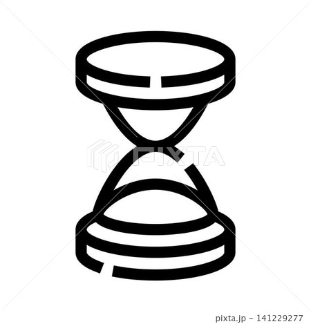 Hourglass symbol measuring passing time with sand Hourglass symbol measuring passing time with sand 141229277
