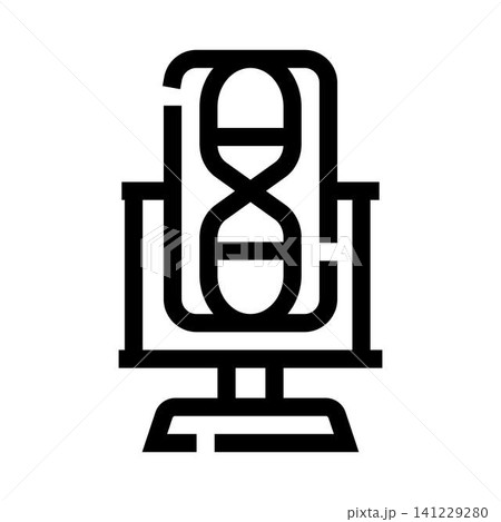 Hourglass sand timer for time management icon Hourglass sand timer for time management icon 141229280