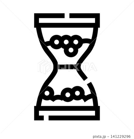 Hourglass measuring time, deadline passing, sand flowing 141229296