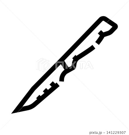 Scalpel surgical instrument symbol representing medical procedures 141229307