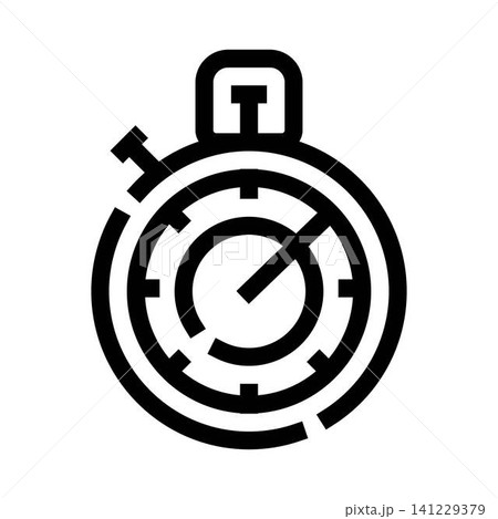 Stopwatch icon measuring time and productivity concept Stopwatch icon measuring time and productivity concept 141229379