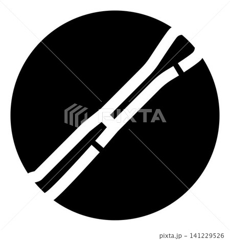 Black circle with diagonal abstract lines Black circle with diagonal abstract lines 141229526