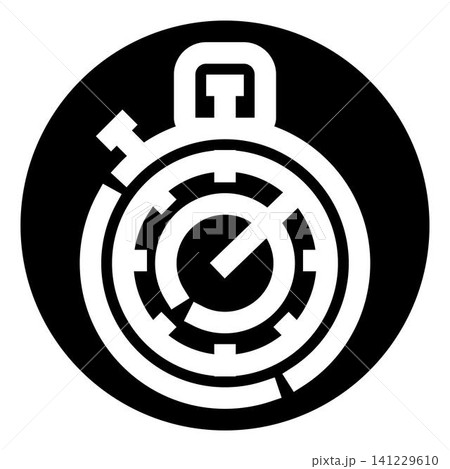 Stopwatch timer icon measuring elapsed time concept Stopwatch timer icon measuring elapsed time concept 141229610