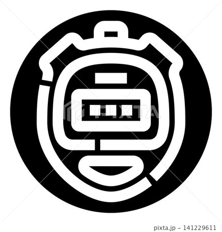 Stopwatch icon measuring time for sport activities Stopwatch icon measuring time for sport activities 141229611