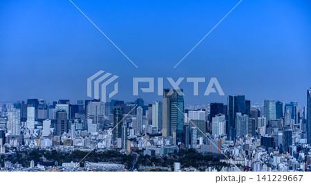 高層ビル群の夜景 高層ビル群の夜景 141229667