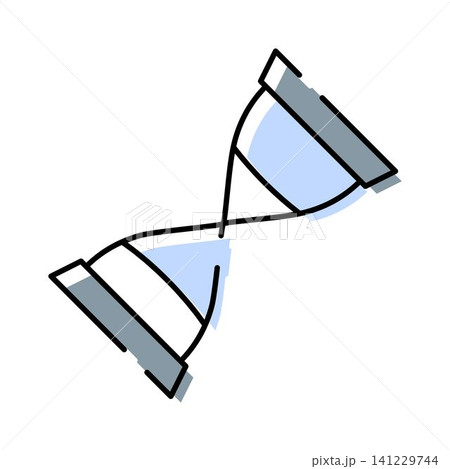 Hourglass icon measuring time passing deadline concept 141229744