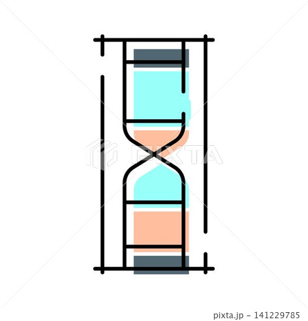 Hourglass measuring time passing with urgency concept 141229785