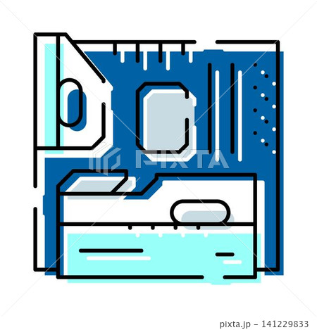Computer motherboard electronic circuit board digital technology concept 141229833