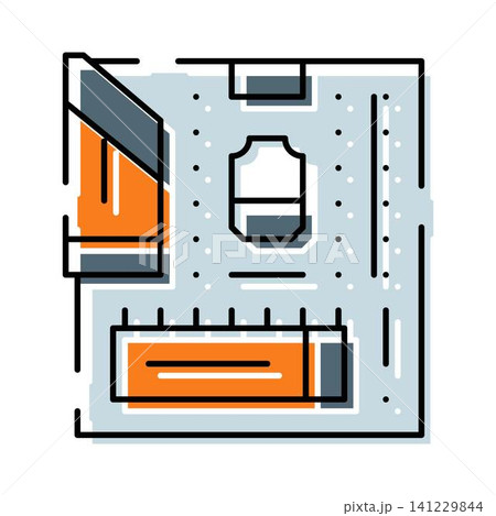 Computer motherboard hardware component with electronic circuitry Computer motherboard hardware component with electronic circuitry 141229844