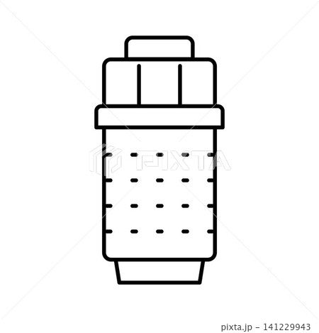Water filter cartridge purification cleaning line icon Water filter cartridge purification cleaning line icon 141229943