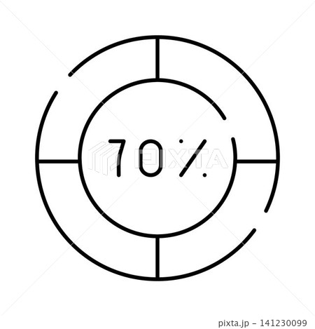Loading 70 percent progress bar circle diagram icon Loading 70 percent progress bar circle diagram icon 141230099