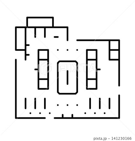 Floor plan line icon design concept Floor plan line icon design concept 141230166