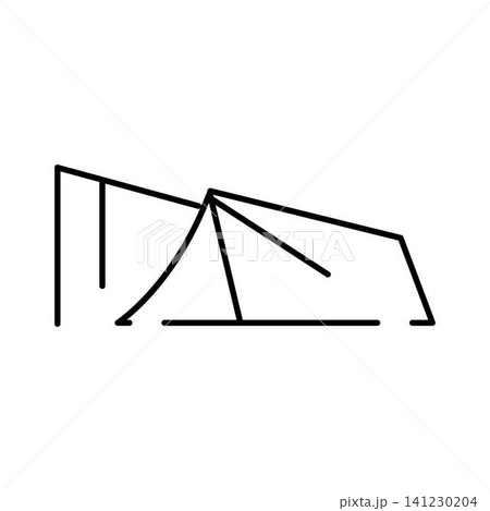 Camping tent line art icon illustration Camping tent line art icon illustration 141230204