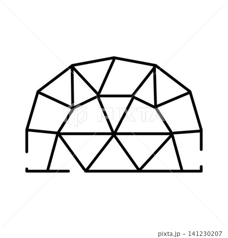 Geodesic dome structure icon representing innovation and design 141230207