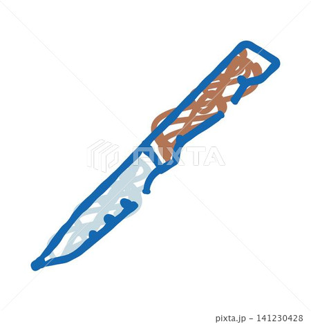 Hand drawing metal blade survival tool concept Hand drawing metal blade survival tool concept 141230428