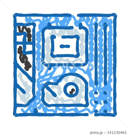 Computer circuit board digital technology electronics icon Computer circuit board digital technology electronics icon 141230462