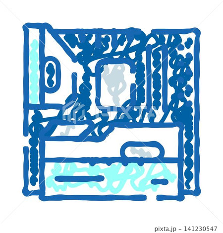 Computer motherboard electronic circuit board computing concept 141230547