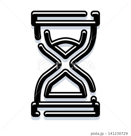 Black and white hourglass illustrating passing time countdown Black and white hourglass illustrating passing time countdown 141230729