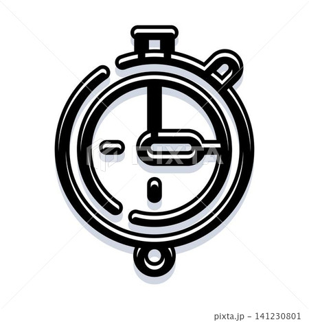 Stopwatch icon measuring time and precision Stopwatch icon measuring time and precision 141230801