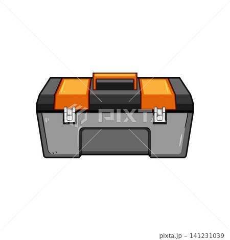 Plastic toolbox with handle illustrating repair and renovation Plastic toolbox with handle illustrating repair and renovation 141231039