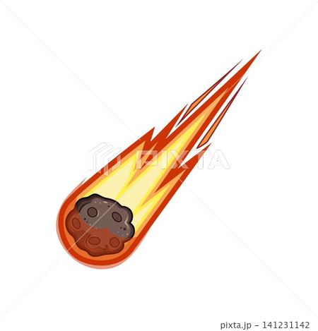 Meteoroid entering atmosphere with fiery trail Meteoroid entering atmosphere with fiery trail 141231142