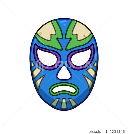 Lucha libre wrestler mask displaying vibrant colors and patterns Lucha libre wrestler mask displaying vibrant colors and patterns 141231146