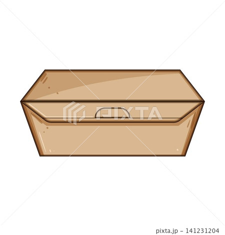Takeout food box crafted from recyclable cardboard material 141231204