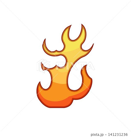 Stylized fire flame decal design element illustration Stylized fire flame decal design element illustration 141231236