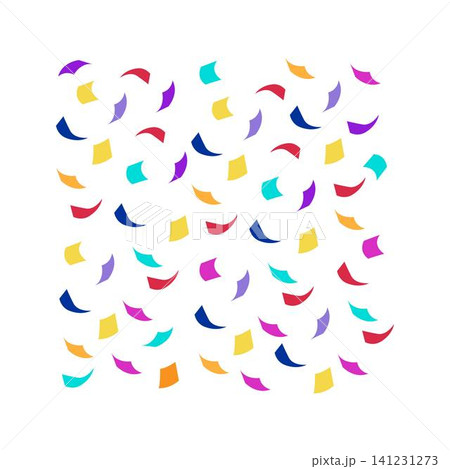 Colorful geometric confetti elements scattering on white Colorful geometric confetti elements scattering on white 141231273