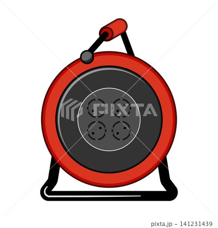 Electrical extension cord reel offering power supply 141231439
