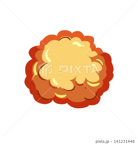 Fireball explosion cartoon drawing with smoke clouds Fireball explosion cartoon drawing with smoke clouds 141231448