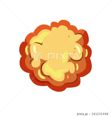Cartoon fireball explosion creating powerful comic effect Cartoon fireball explosion creating powerful comic effect 141231449
