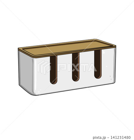 Cable organizer box creating tidy space 141231480