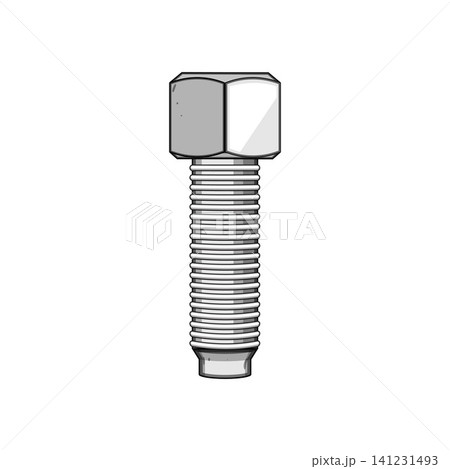 Bolting and fastening steel hardware illustration Bolting and fastening steel hardware illustration 141231493
