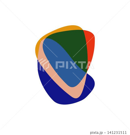 Abstract shapes overlapping creating colorful art background Abstract shapes overlapping creating colorful art background 141231511