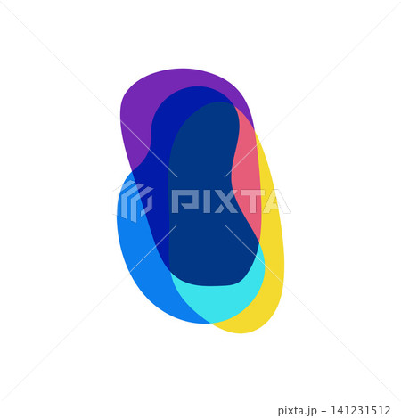 Colorful abstract overlapping fluid shapes creating blends Colorful abstract overlapping fluid shapes creating blends 141231512