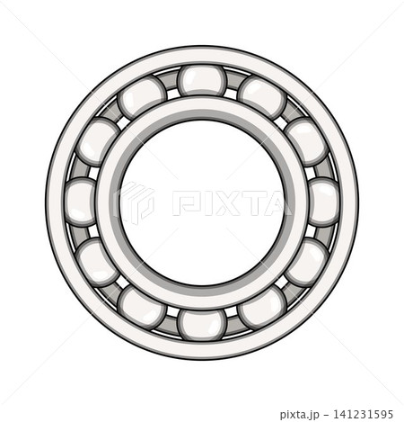 Ball bearing detail illustrating mechanical movement concept Ball bearing detail illustrating mechanical movement concept 141231595