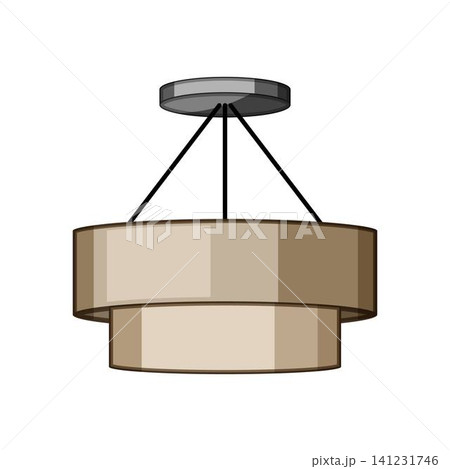 Modern ceiling chandelier illuminating home interior decor 141231746